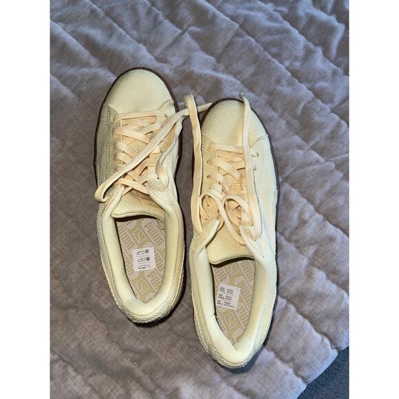 PUMA Men's Basket Ripstop IC Mellow Yellow/White Swan size 7.5 - Picture 1 of 4